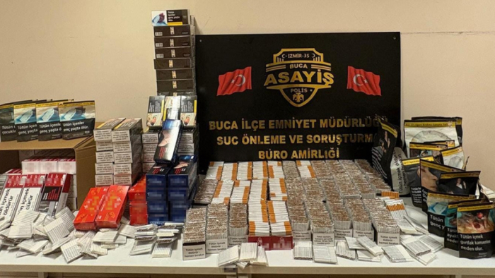 İzmir'de kaçak sigara operasyonu: